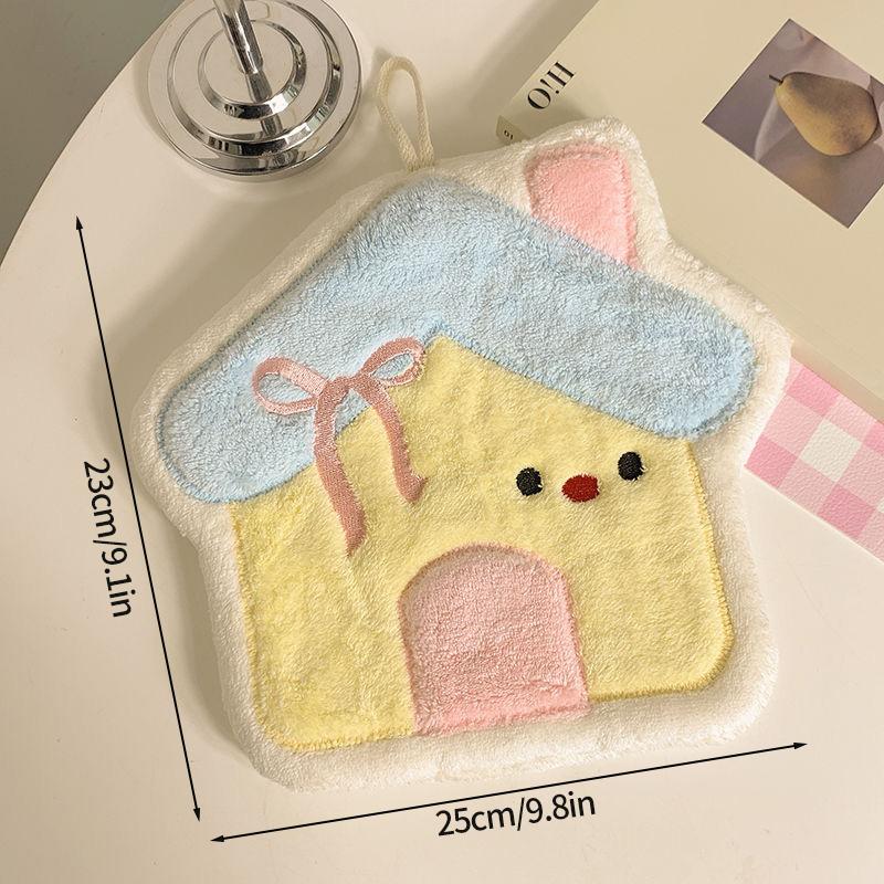 Cartoon Hand Towel Cute Kitchen Towels Bathroom Hand Towel Kitchen Cleanning Cloth Handkerchief Bath Serviettes Hand Cloths