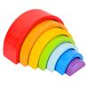 Layer Wooden Seven Rainbow Arch Blocks For Children Learning And Development