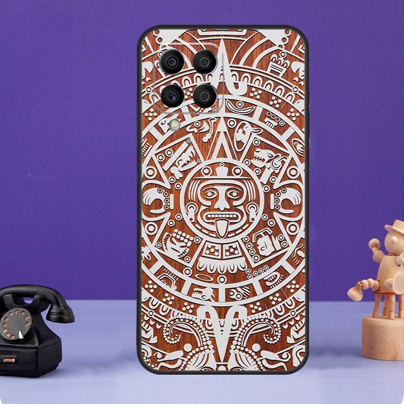 Чехол с рисунком из дерева и календарем майя для Samsung Galaxy M12 M32 M52 M55 M13 M33 M53 M14 M34 M54 M20 M30s M31s M51 M31 M21