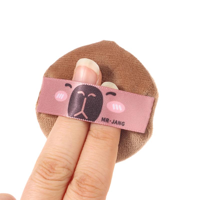 Мультяшная капибара, спонж для макияжа, пуховка, макияж, консилер, супермягкий эластичный хлопок, основа для лица, косметика, пуховка, инструменты для красоты