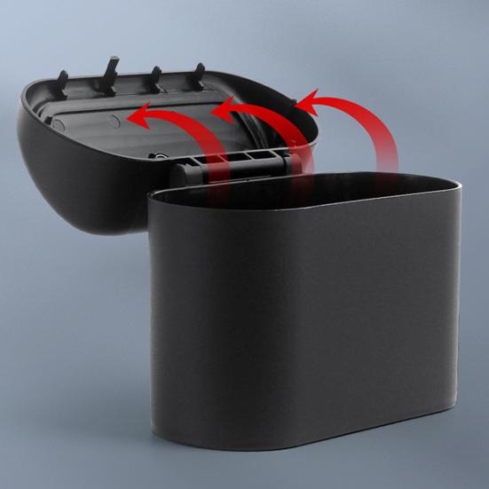 Car Trash Can with Press-to-Open Lid High-Strength Hook Easy Installation Small Hanging Trash Can Odor-free Car Accessories for Storage And