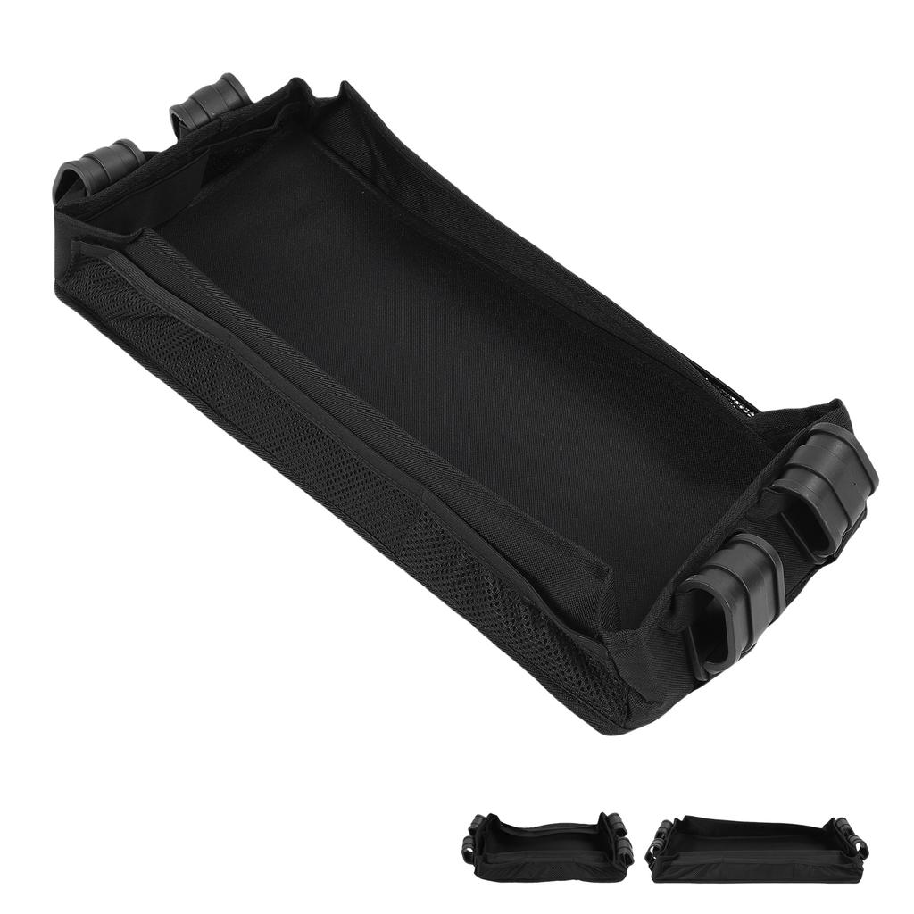 Поднос для перекуса на коляску, очень прочное основание, непротекающий, крепление для подноса на коляску с боковыми сетчатыми карманами