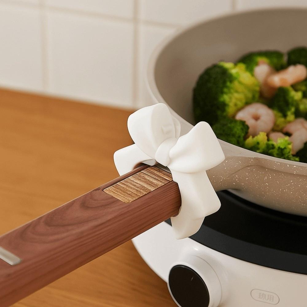 Heat-Resistant Material Spoon Rest Silicone Construction Pan Clip Rack Cooking