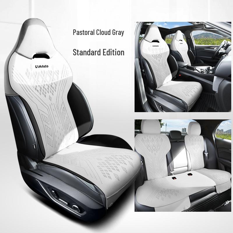 Lynk&Co 03 All-Season Ventilated Suede Seat Cushion - Custom Half-Wrap Design