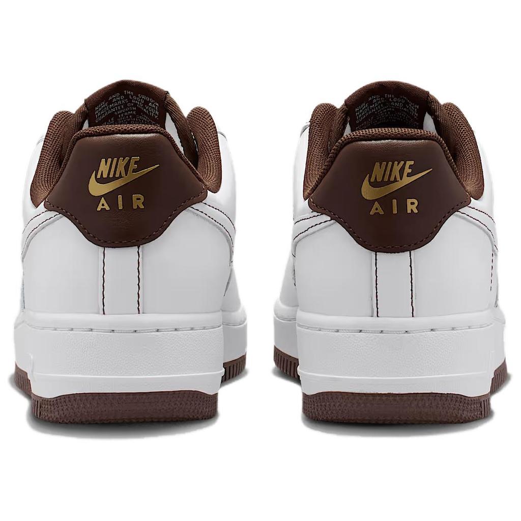 Nike Кроссовки Air Force 1 для скейтбординга Женские Низкие Белые Золотые Коричневые IX5020-121