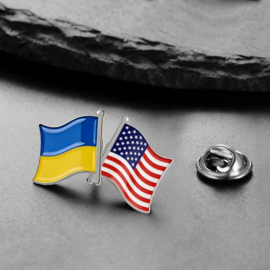 Индивидуальная брошь 32*20 мм серии «Национальные флаги» из нержавеющей стали, двойной значок-булавка, украшение для путешественника, броши с флагами двух стран