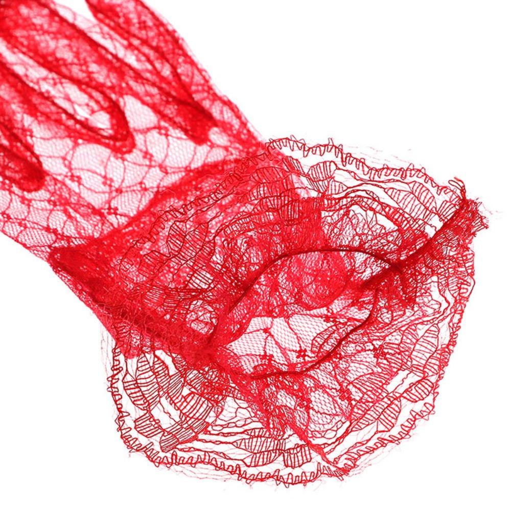 Dress Accessories Banquet Dinner Dress Short Thin Mittens Bridal Mesh Gloves Lace Gloves Wedding