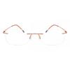 Rimless Rectangle Orange Smartbuy Collection Bethanana Ttgv01 006 Fashion Unisex Eyeglasses
