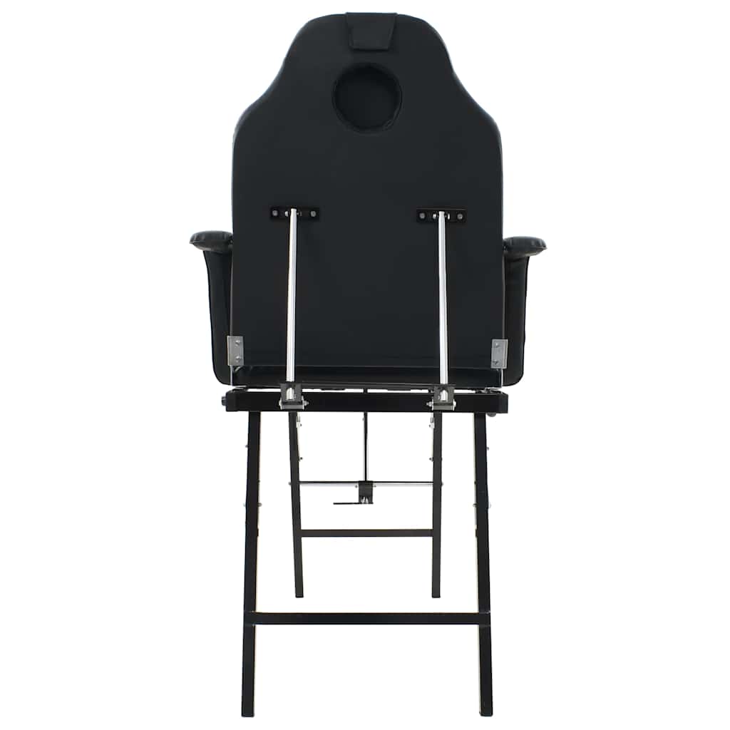 Facial Treatment Chair Portable Faux Leather 185 x 78 x 76 cm Black