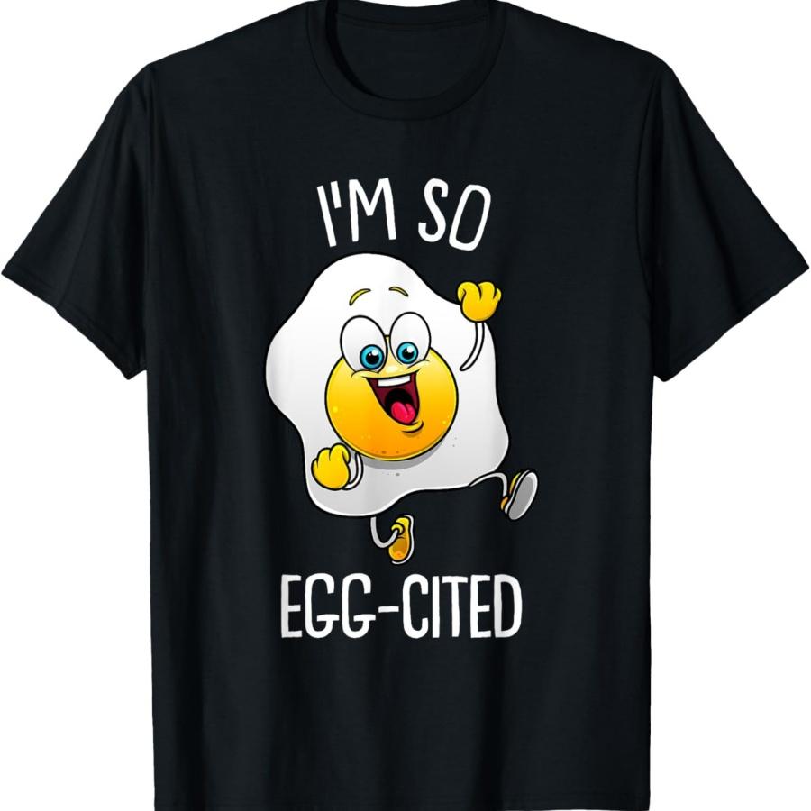 Unisex T-shirt Funny Egg Gift Kids Men Women Cool Fried Egg Lover Food Pun T-Shirt