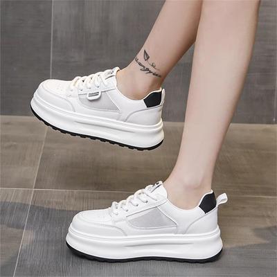 Женские кроссовки на толстой подошве, весна 2025, новые универсальные, легкие и дышащие, увеличивающие рост, супер-огненные спортивные и повседневные туфли, суб-доска