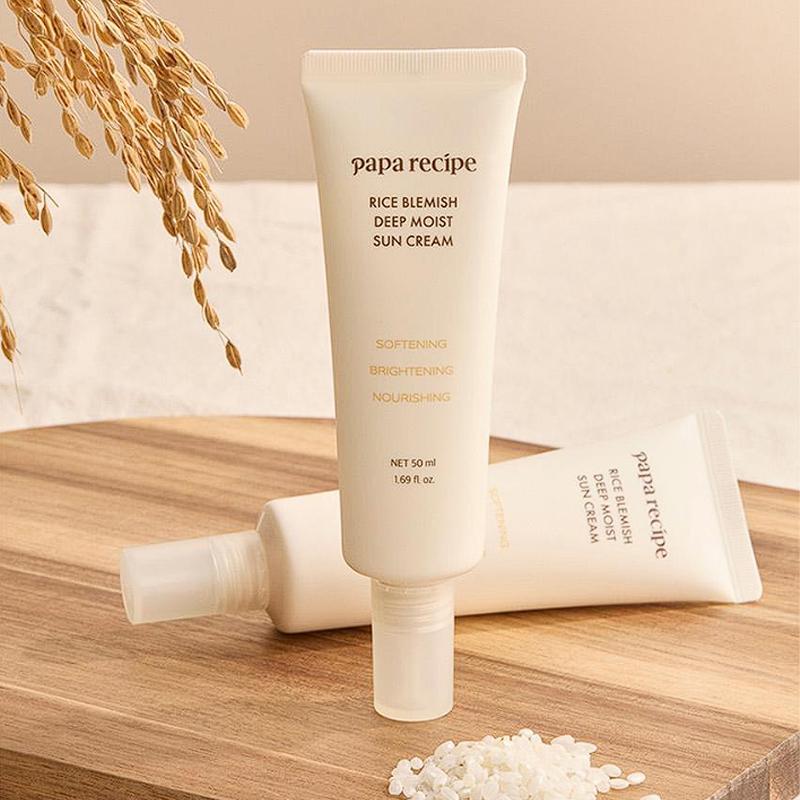 PAPA RECIPE Солнцезащитный крем для лица Rice Blemish Deep Moist SPF 50+ PA++++ 50 мл