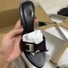 Fashion 2025 Summer Women's High Heeled Shoes Buckle Strap Decoration Outdoor Open Toe Slip On Stiletto Elegant Female Mules Sandals