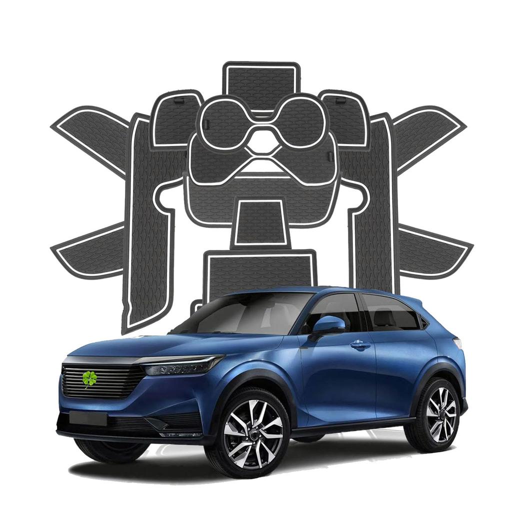 Honda New Vezel RV Series Эксклюзивный коврик в дверной карман Внутренний резиновый коврик Vezel RV Коврик на консоль Коврик в отсек для хранения Дизайн Детали интерьера Автоаксессуары