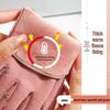 Женские перчатки из немецкого бархата с термоподкладкой и сенсорным экраном
