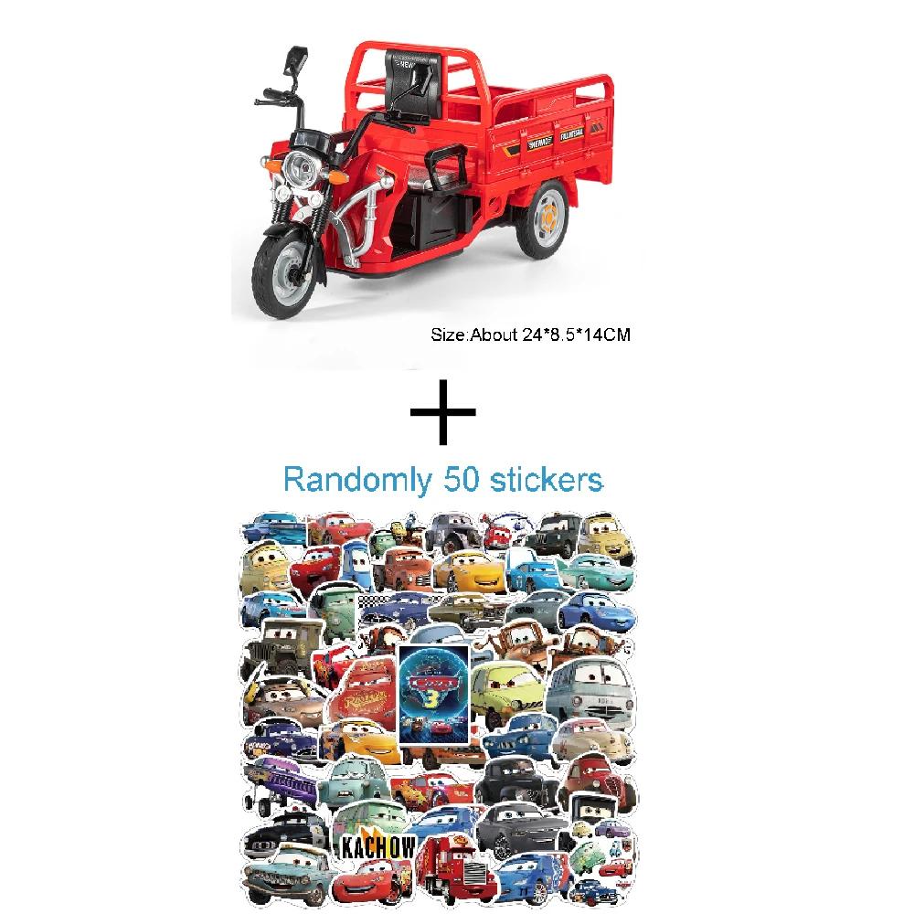 1:12 Модель Трехколесного Велосипеда Машинка Игрушка Металлическая Литая Звук Свет Оттянуть Назад Экспресс-Доставка Транспортные Средства Модели Подарки для Мальчиков Детей