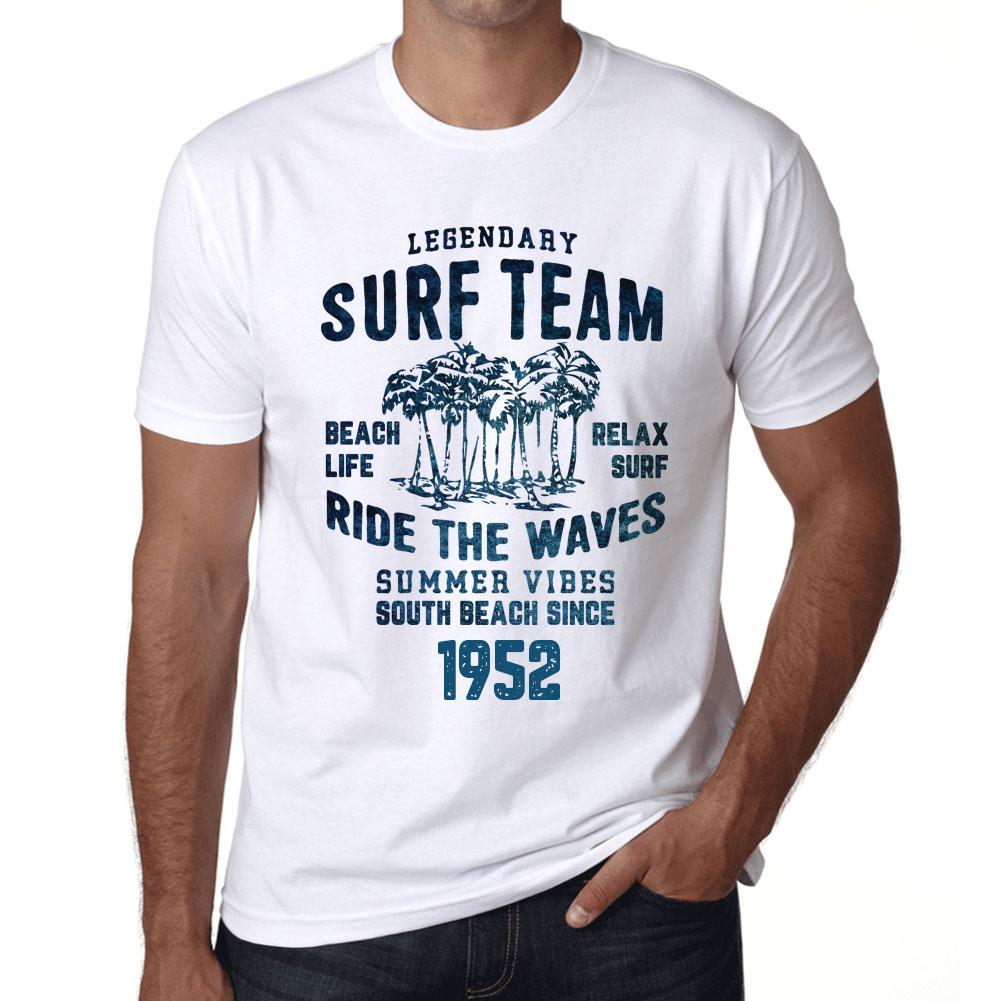 Men’s Vintage Tee Shirt Graphic T Shirt Surf Team 1952 White