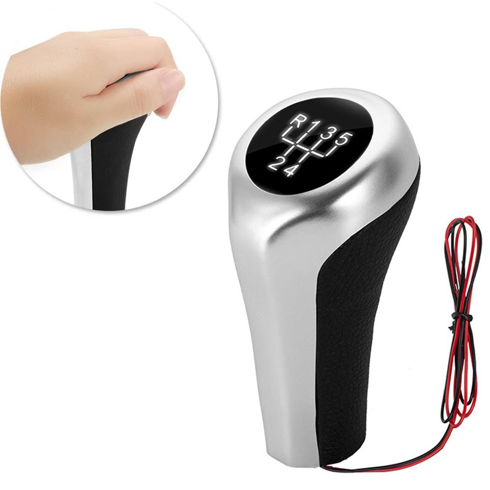 5/6 ступенчатая механическая светодиодная ручка переключения передач кожаная ручка рычага переключения передач для BMW X1 X3 X5 E90 E91 E92 E93 E30 E36 E46 F30