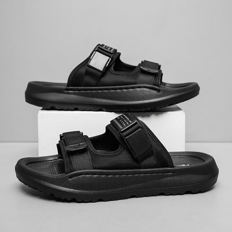 2025 лето новые тапочки мужская обувь нескользящие и износостойкие высококлассный трендовый бренд наступающие на дерьмо уличные спортивные пляжные сандалии