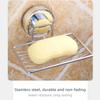 Wall Mounted Vacuum Suction Cup Soap Dish Self Draining Stainless steel Bathroom Sponge Holder No-Drilling Heavy Duty