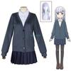 Aharen-san Wa Hakarenai Reina Aharen Cosplay Costume School Uniform Women Outfit Rok Blouse Suit Halloween Costume Wig Outfit