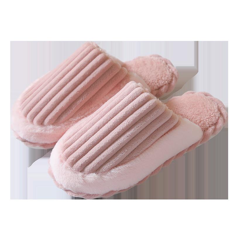 Новые осенние и зимние хлопковые тапочки для дома и использования в помещении, нескользящие, модные, теплые и пушистые тапочки