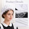 Ruffled Brim Maid Bonnet Lace Trim Lace Bonnet Fashion Colonial Bonnet  Costume Parties
