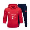 Kids' Jogging Tracksuit - Turkey - Football - Red - Long Sleeves - Elasticated Waist