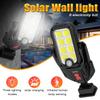 Многоугольный регулируемый на солнечной батарее настенный светильник с датчиком движения, 3 режима освещения, двойная солнечная/USB зарядка для улицы, патио, сада