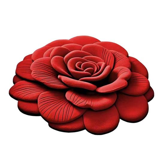 Yousheng Цветочный коврик для пола Нескользящий Впитывающий коврик для ванной 3D Реалистичный цветочный узор Коврик для пола для прихожей Гостиной Ванной Кухни