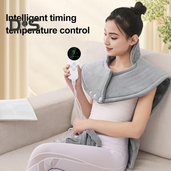 Электрическая грелка с автоматическим выключением, розетка 240 В, Великобритания, регулируемые кнопки, подогрев плеч, шеи, спины, 9 скоростей, регулировка температуры, управление одной кнопкой, грелка