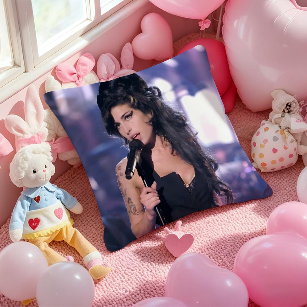Чехол на подушку Singer Star A-Эми Уайнхаус с принтом Наволочка для гостиной, дивана и декора спальни