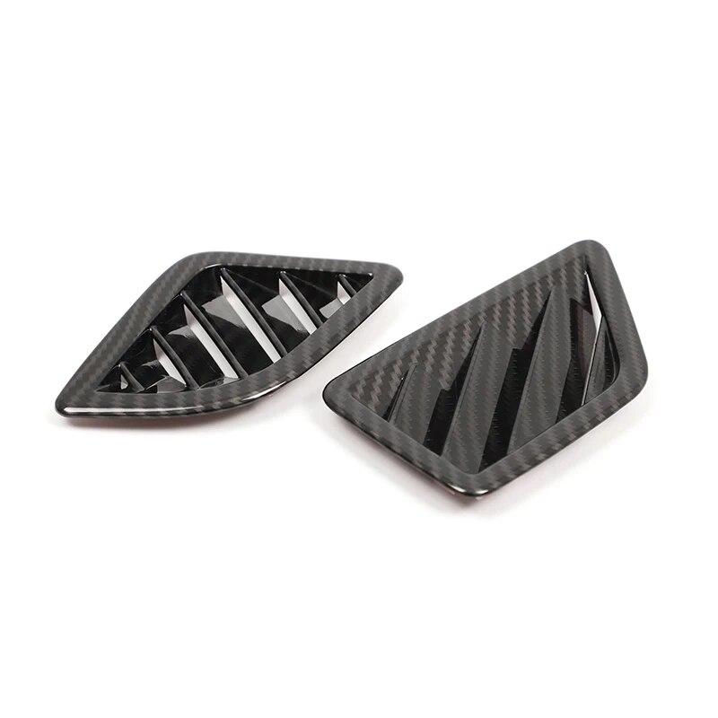 LHD ABS Car Styling Carbon Fiber Texture Side Air Conditioner Air Outlet Vent Cover Trim For BMW 5 Series F10 F11 F07 2011-2017