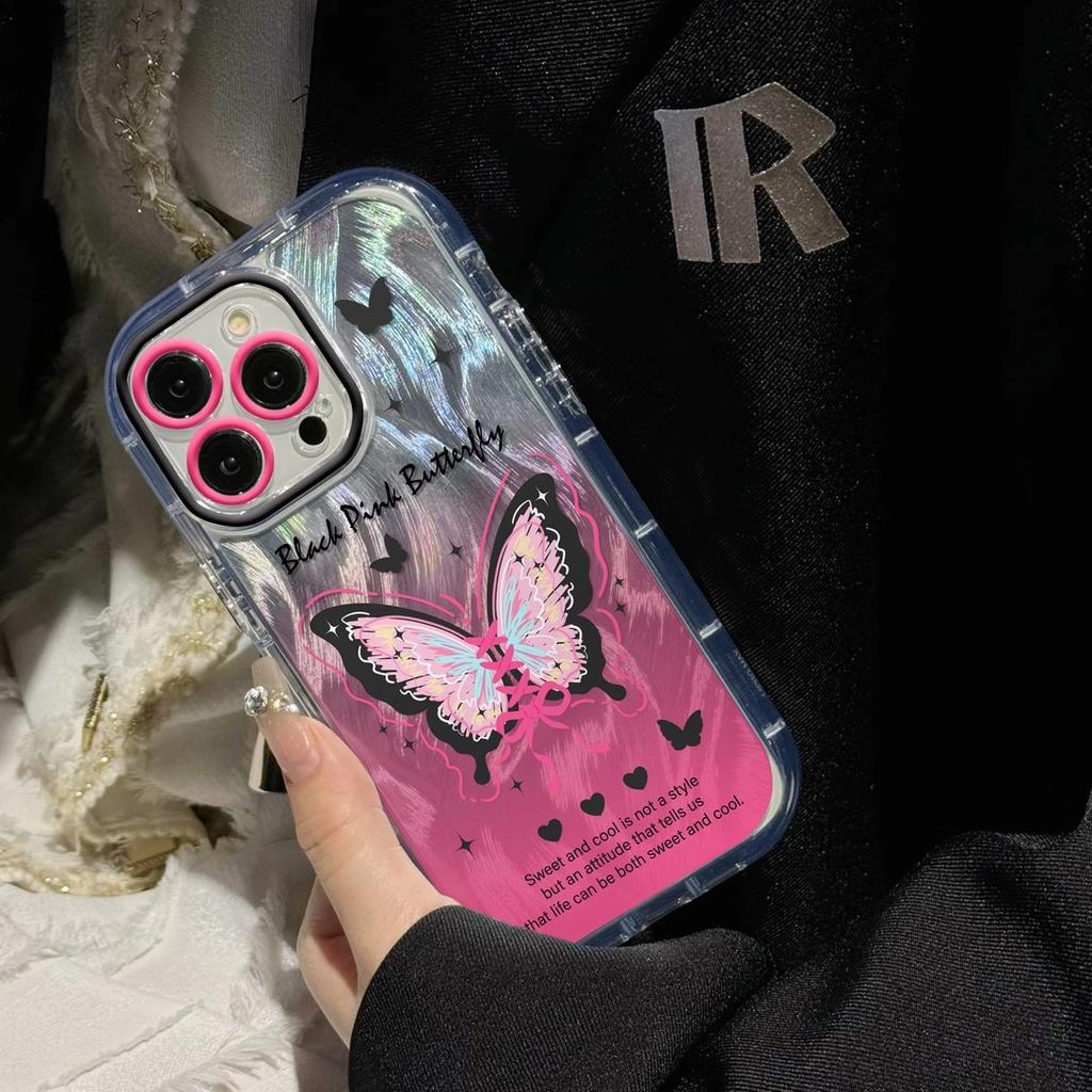 Foundation Gradient Butterfly Suitable for Apple 16 Mobile Phone Case New Iphone15promax Cartoon 13 Personality 14
