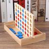 3D Four-in-a-Row Chess Puzzle: A Wooden Board Game for Kids and Parents - Early Education Gift