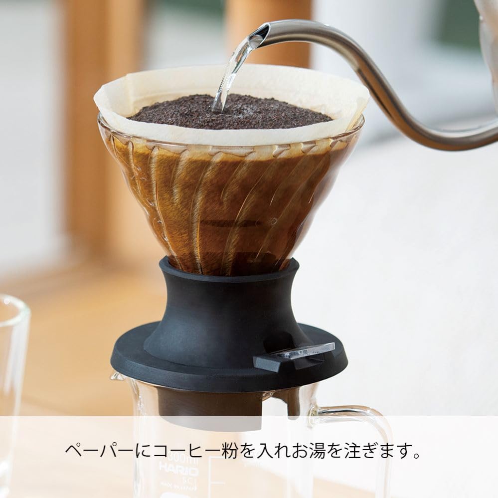 HARIO Immersion Easy to Brew с одним нажатием 200 мл Сделано в Идеальный подарок Дриппер, Переключатель, Вместимость, Черный, Япония, (SSD-200-B)