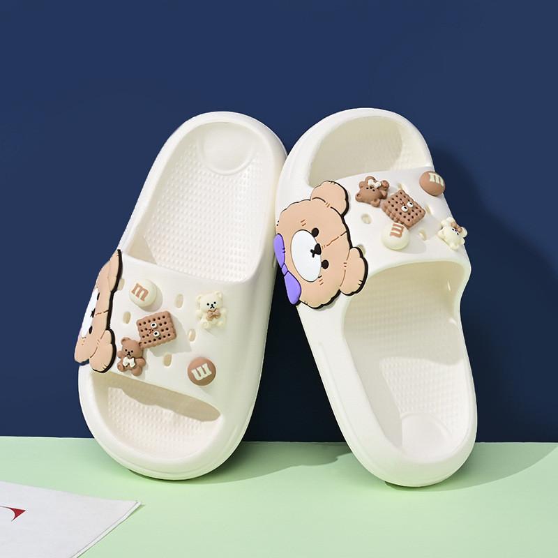 Удобные мультяшные детские тапочки для мальчиков и девочек с нескользящей подошвой и мягкой подошвой из ЭВА различных цветов и размеров для лета