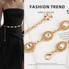Niche Light Luxury Style Retro Metal Hollow Waist Chain Women's Rhinestone Chain Fashionable Skirt Thin Belt Women