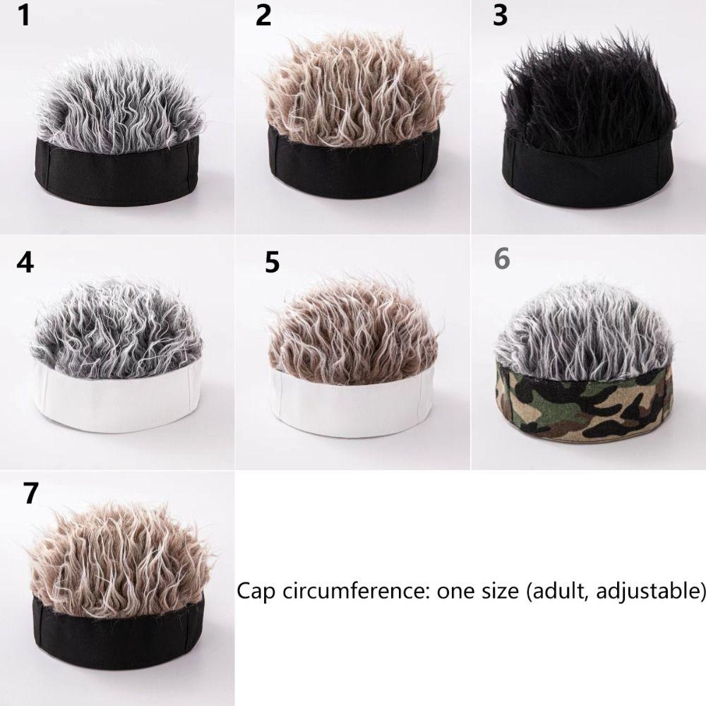 1PC New Retro Men Simulation Wig Cap Head Wrap Handsome Short Hair Cotton Hat Hip Hop Simulation Wig Beanie