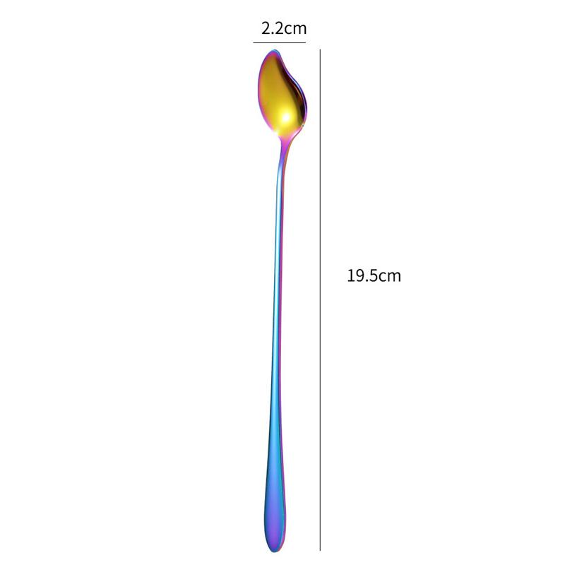 1 шт. Длинная ручка ложка для смешивания кофе из нержавеющей стали креативная ложка для размешивания манго десертный сок чайная ложка кухонная посуда