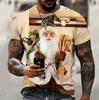 Funny Santa Claus Christmas T-Shirts 3d Print  Tops Tees Mens Shirts Summer Holiday Casual T-Shirts