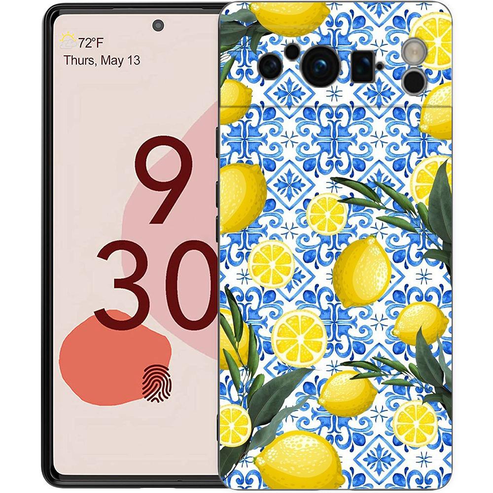 Ретро Фрукты лимон Для Google Pixel 8 Pro Чехол для телефона Pixel 9 Pro XL TPU Чехол Pixel 8 Pro 8A 7A 7 6A 6 Pro Мягкая Черная Крышка
