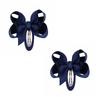 2Pcs/set 2.75 Inch Solid Bow Safety Hair Clips for Baby Girls Grosgrain Ribbon Hairpins Kids Hair Accessories Headwear