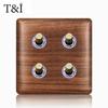 Розетка с выключателем T&i Wood, настенная панель 86, 1-позиционная, 2-позиционная, 3-позиционная, 4-позиционная, 1/2-позиционная, розетка Eu Ru Fr, 86x86 мм, встроенная