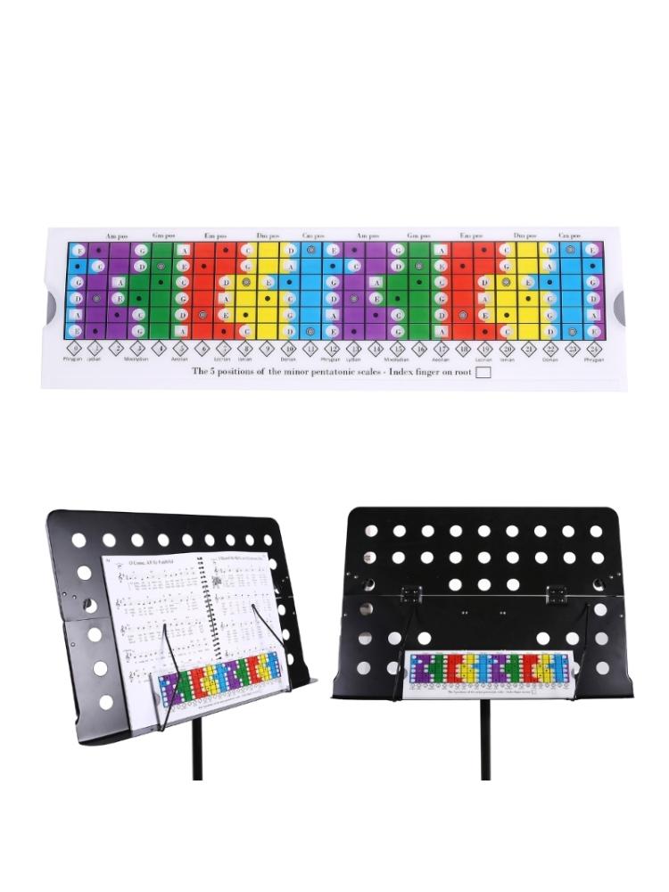 Portable Guitar Scales Sliding Ruler Pentatonic Sliding Ruler Guitar Learning Tool for Beginners and Professionals