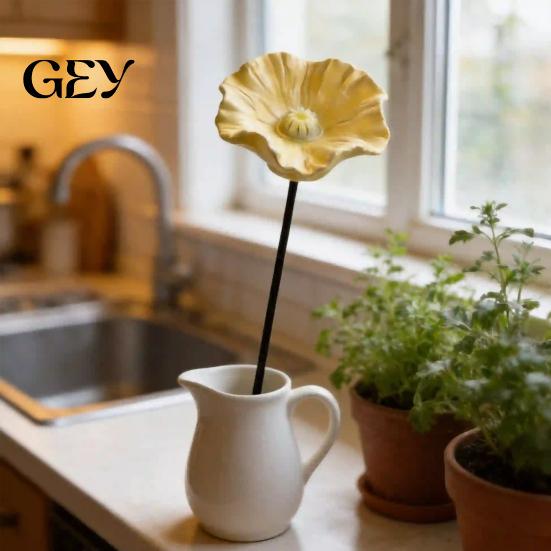 Easy Use Garden Bird Bath 4Pcs Resin Flower Pollinators Cups, Stake Bee Watering Station, Outdoor Pollinator Feeder Small Bath, Yard Art Decor