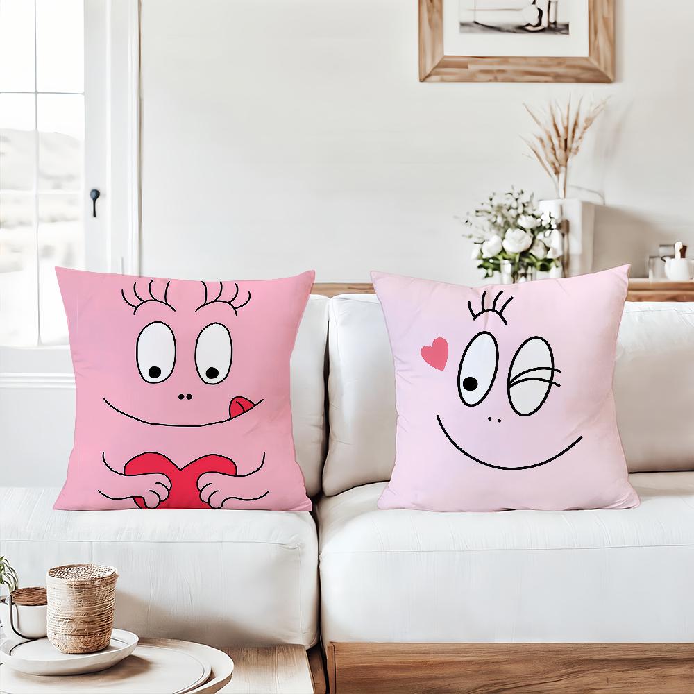 Anime B-Barbapapa Pillow Case Suitable For Bedrooms Living Rooms Cars Home Decoration