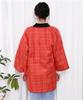 KYOETSU Women's Winter Fleece Hanten (Fleece-Lined Hanten), Sizes A and B (8. Red Check x Black, Size L)