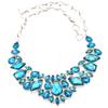 Swiss Blue Quartz Gemstone Friends Silver Jewelry Necklace 16-18''