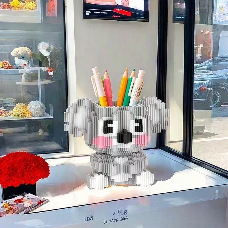 Милый Коала Животное Строительные Блоки Игрушка Мелкие Частицы Кирпичики 3D Пазл Сборка Для Детей Детские Подарки на День Рождения Домашнее Украшение